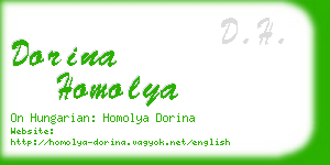 dorina homolya business card